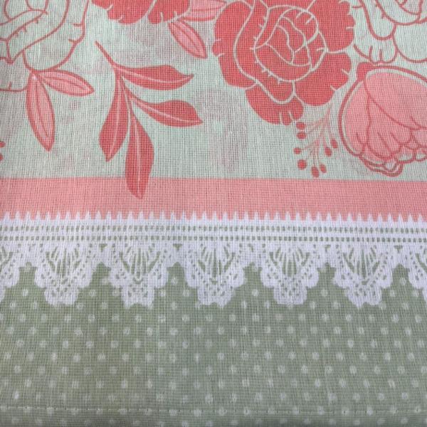 Imagem de Toalha de Mesa Pop Estampada 4 Lugares Rose 140x140cm