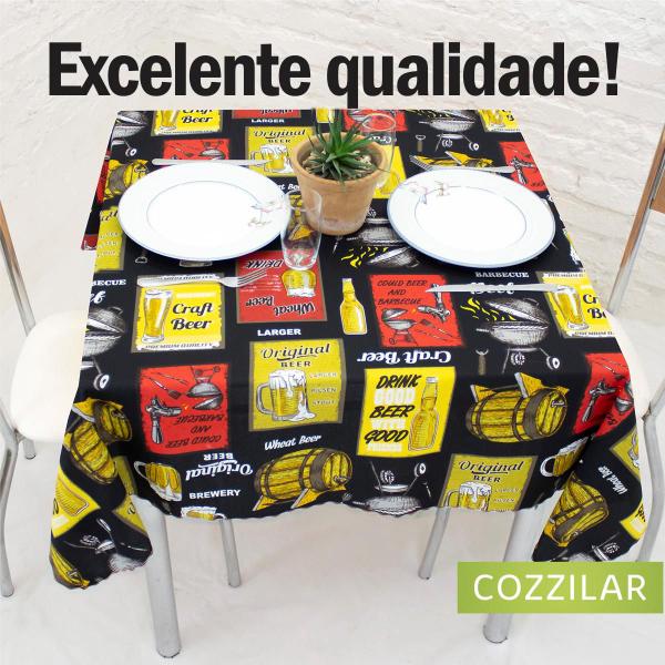 Toalha de Mesa Quadrada 4 Lugares 1,40 x 1,40 Estampada - Cozzilar Imagem de Toalha de Mesa Quadrada 4 Lugares 1,40 x 1,40 Estampada