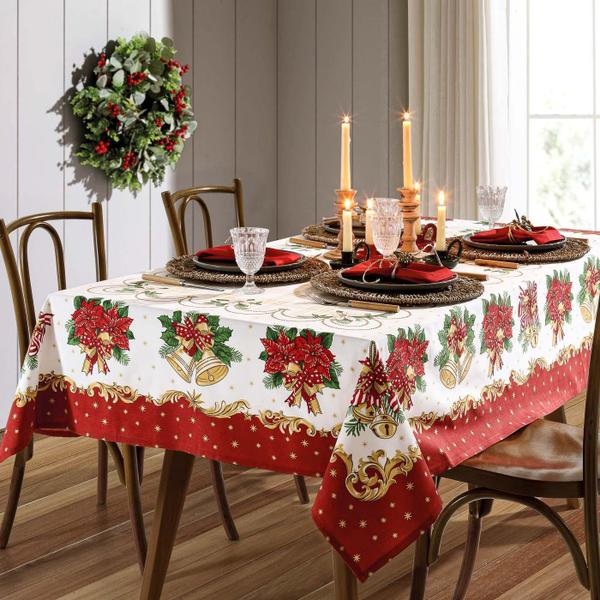Toalha De Mesa Quadrada 4 Lugares Natal Natalino Papai Noel - Dohler Imagem de Toalha De Mesa Quadrada 4 Lugares Natal Natalino Papai Noel