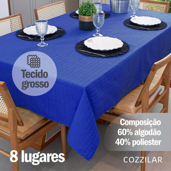 Imagem de Toalha De Mesa Quadrada 8 Lugares 2,10 x 2,10 Tecido Grosso Elegância e Durabilidade para Sua Mesa