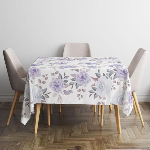 Toalha De Mesa Quadrada Estampa Floral Tecido Oxford 140Cm - Prime Decor Festas Imagem de Toalha De Mesa Quadrada Estampa Floral Tecido Oxford 140Cm