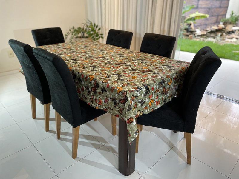 Imagem de Toalha de Mesa Quadrada Gorgurinho Borboletas - 1,50 x1,50m