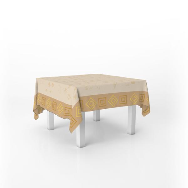 Imagem de Toalha De Mesa Quadrada Infantil Tecido Oxford Safári Pegadas - 140x140cm