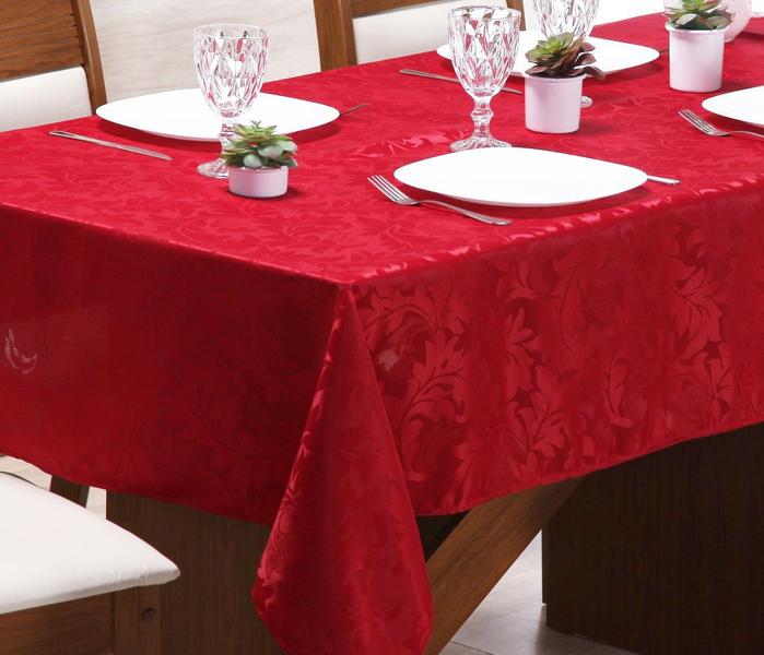 Imagem de Toalha de mesa quadrada jacquard luxuosa 4 lugares