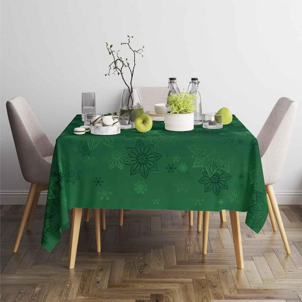 Imagem de Toalha De Mesa Quadrada Natal Em Tecido Oxford 140Cm X 140Cm