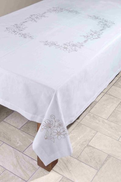 Toalha De Mesa Quadrado Branca 8 Lugares Rafimex Imagem de Toalha De Mesa Quadrado Branca 8 Lugares Rafimex