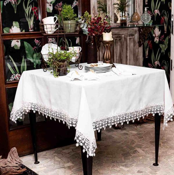 Toalha De Mesa Quadrado Poli-Bambu 4 ou 6 Lugares Rafimex Imagem de Toalha De Mesa Quadrado Poli-Bambu 4 ou 6 Lugares Rafimex