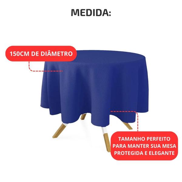 Imagem de Toalha De Mesa Redonda 1,50m Diametro Oxford P/ Festa Buffet