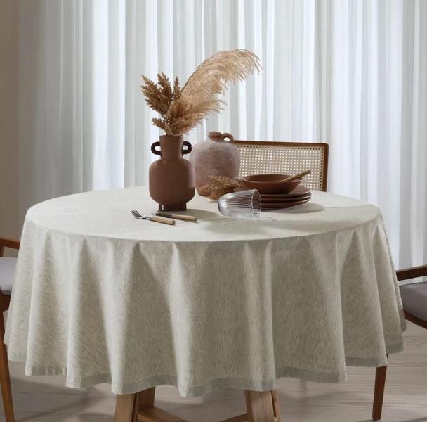 Toalha De Mesa Redonda Clean Linhares 8 Lugares Dohler Imagem de Toalha De Mesa Redonda Clean Linhares 8 Lugares Dohler