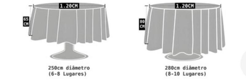 Imagem de Toalha De Mesa Redonda Dourado Listrado 10 Lugares