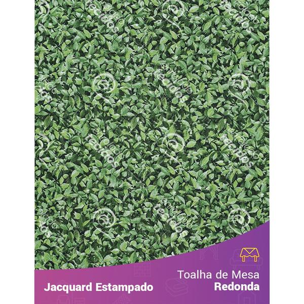 Imagem de Toalha de Mesa Redonda em Tecido Jacquard Estampado Muro Inglês