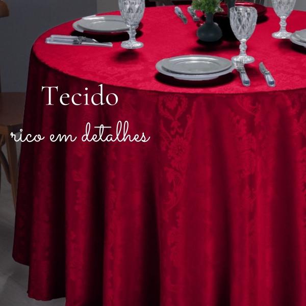 Imagem de Toalha De Mesa Redonda Jacquard 2,00m para Evento Forro Casamento Formatura