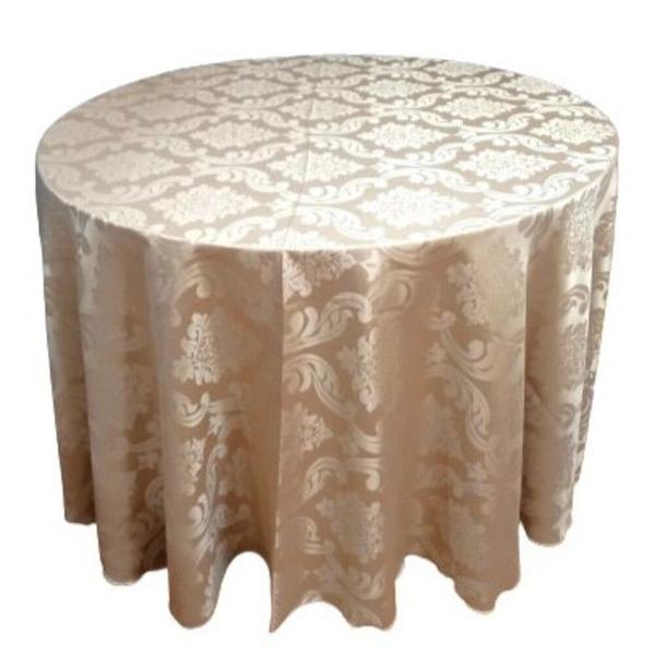 Imagem de Toalha De Mesa Redonda Jacquard 2,80 Para Seu Jantar de Natal