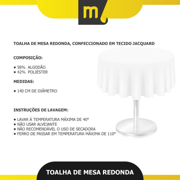 Imagem de Toalha De Mesa Redonda Marrom Fendi Face 4 Lugares