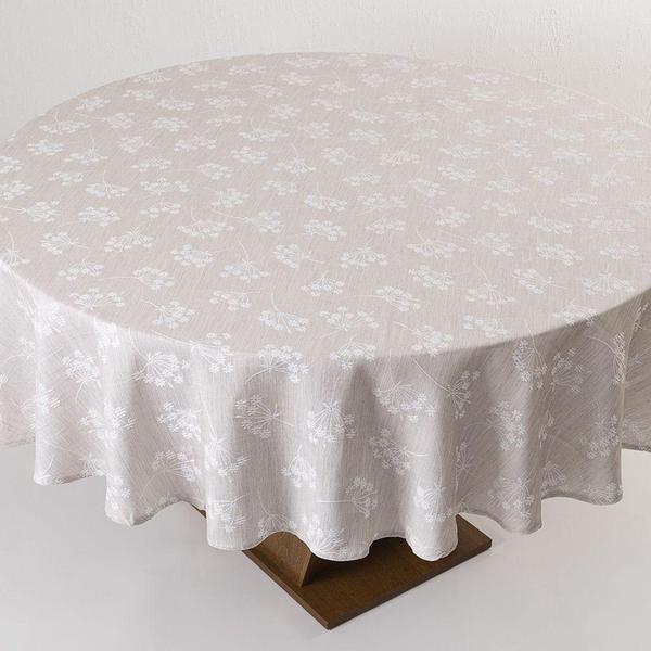 Toalha De Mesa Redonda Natural 4 ou 6 Lugares Rafimex Imagem de Toalha De Mesa Redonda Natural 4 ou 6 Lugares Rafimex