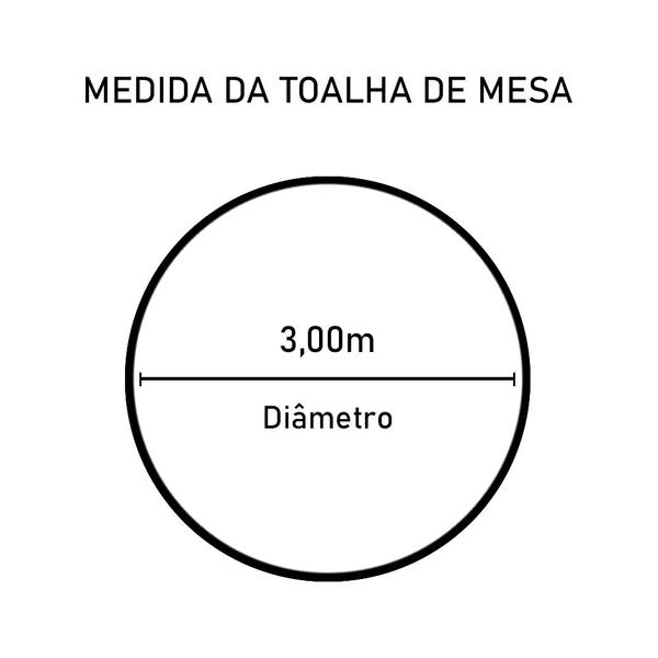 Toalha De Mesa Redonda Vison Branco 3,00m Festa Buffet - LM Detona Imagem de Toalha De Mesa Redonda Vison Branco 3,00m Festa Buffet