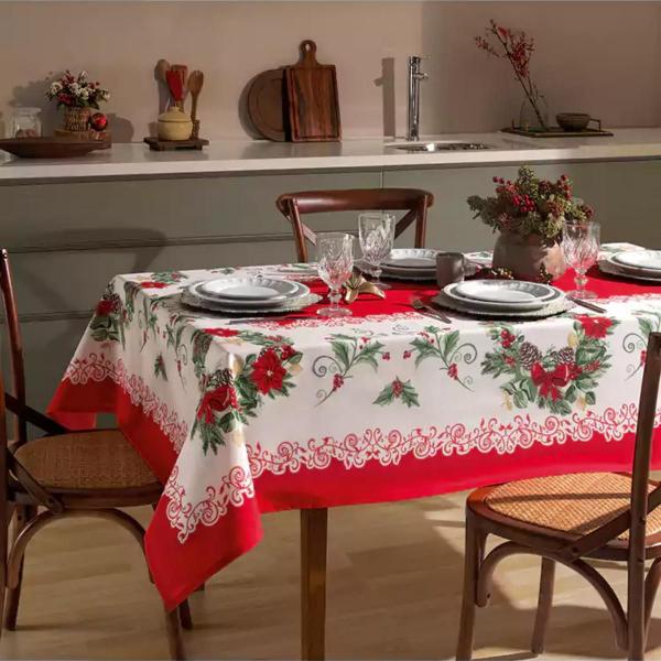 Imagem de Toalha de Mesa Retangular 1.40m x 2.10m Dohler Athenas Natal