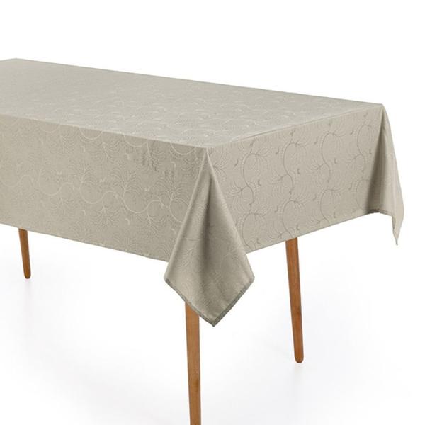 Imagem de Toalha de Mesa Retangular 140x250cm 8 Lugares Melli Bege Karsten