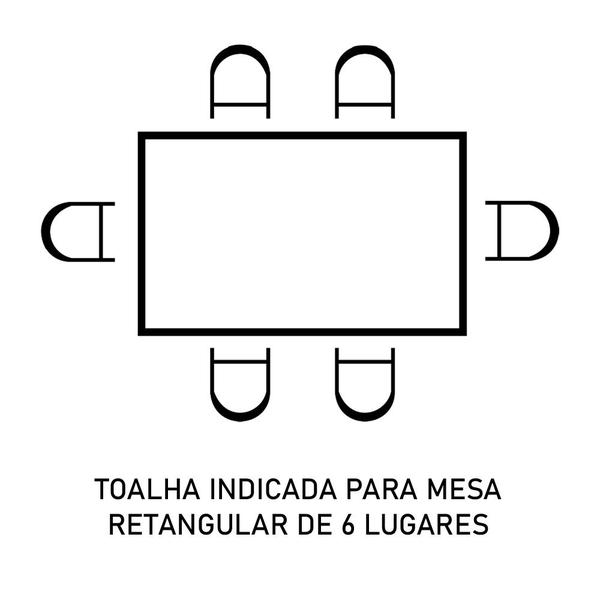 Imagem de Toalha De Mesa Retangular 2,00x1,50 Vison Branco 6 lugares