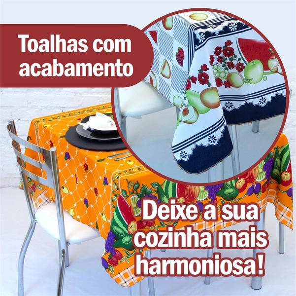 Imagem de Toalha de Mesa Retangular 6 Lugares 2,10 x 1,40 Estampas Variadas