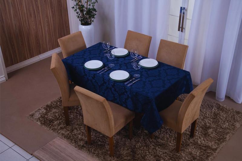 Imagem de Toalha De Mesa Retangular 6 Lugares Jacquard 1,35X2,00