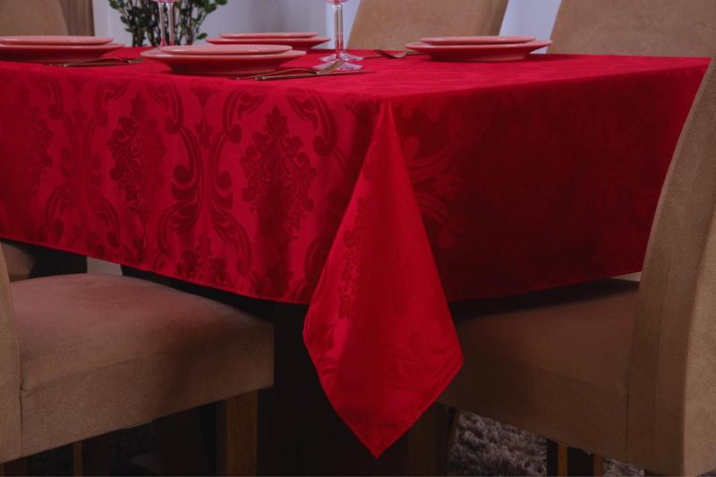 Imagem de Toalha De Mesa Retangular 6 Lugares Jacquard 1,35X2,00