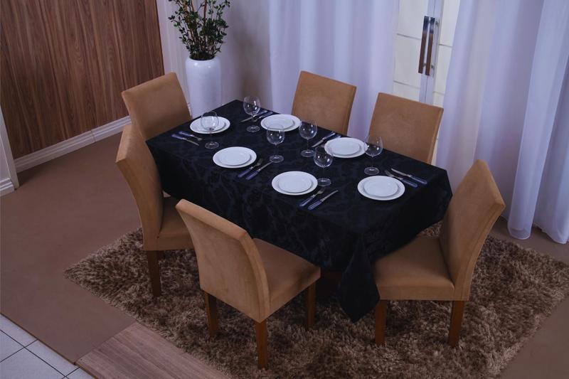 Imagem de Toalha De Mesa Retangular 8 Lugares Jacquard 1,35X2,60