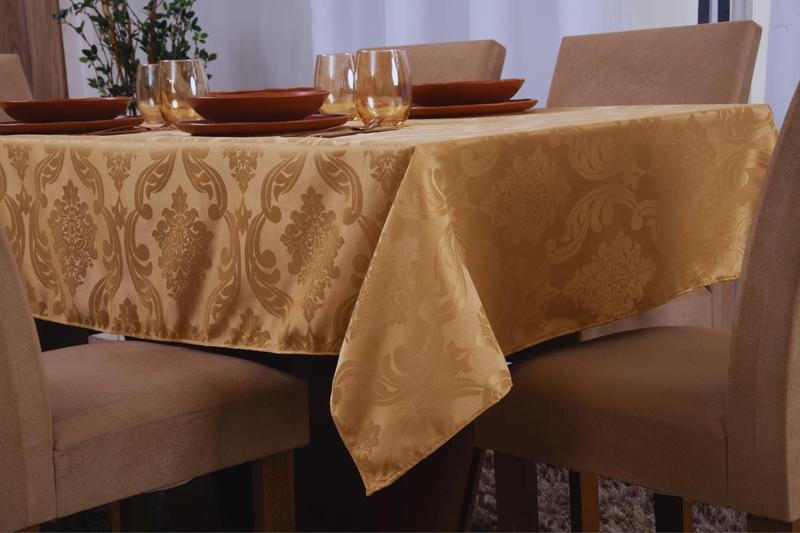 Toalha De Mesa Retangular 8 Lugares Jacquard 1,35X2,60 - Bf Confeccoes Imagem de Toalha De Mesa Retangular 8 Lugares Jacquard 1,35X2,60