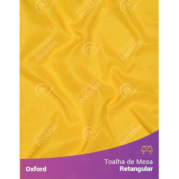 Imagem de Toalha de Mesa Retangular em Oxford Amarelo Ouro