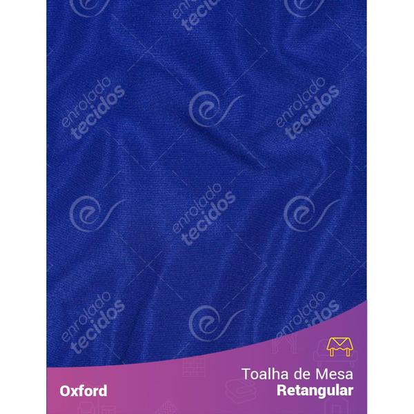 Imagem de Toalha de Mesa Retangular em Oxford Azul Royal