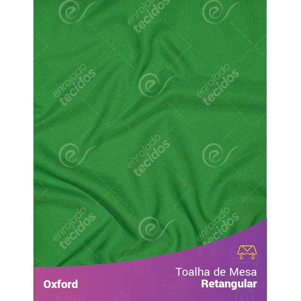 Imagem de Toalha de Mesa Retangular em Oxford Verde Bandeira