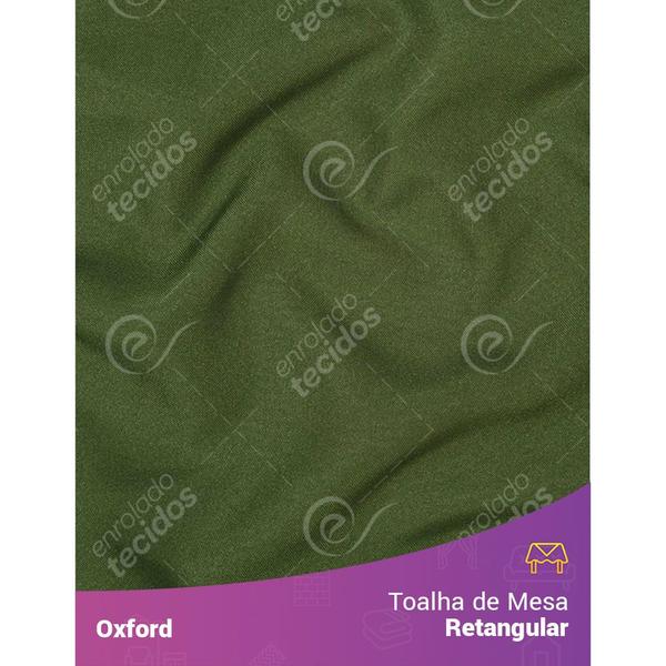 Imagem de Toalha de Mesa Retangular em Oxford Verde Musgo