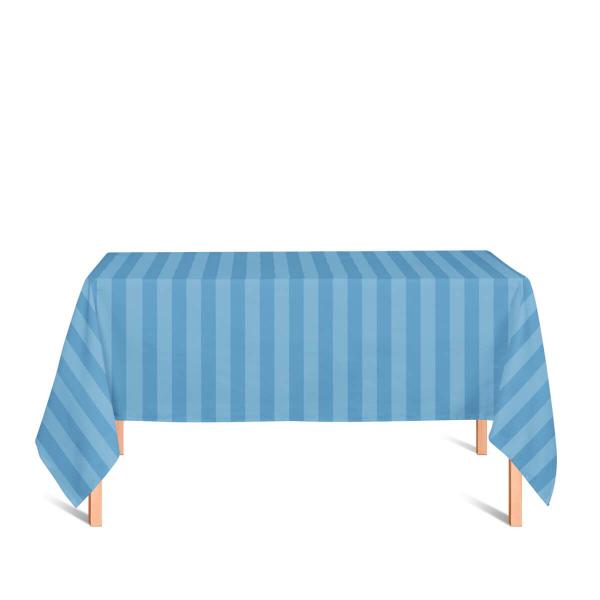 Toalha de Mesa Retangular em Tecido Jacquard Azul Piscina Listrado Tradicional - Jacquard Tradicional Imagem de Toalha de Mesa Retangular em Tecido Jacquard Azul Piscina Listrado Tradicional