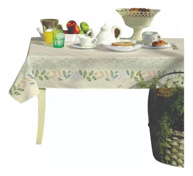 Imagem de Toalha De Mesa Retangular Estampada 6 Lugares Salvia 140X210