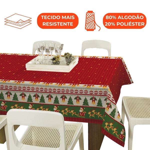 Imagem de Toalha de Mesa Retangular Lepper 8 Lugares Natal 1,40m x 2,50m Magia