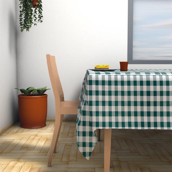 Toalha de Mesa Retangular PVC Plástica Impermeável 6 Lugares Térmica Xadrez Verde Piquenique 140x200 - Relluart Imagem de Toalha de Mesa Retangular PVC Plástica Impermeável 6 Lugares Térmica Xadrez Verde Piquenique 140x200