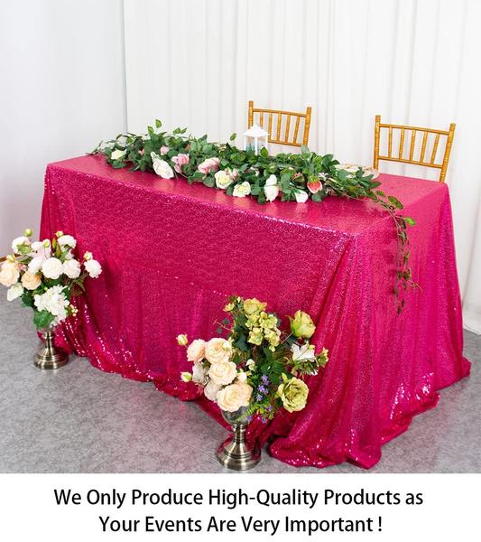 Toalha de mesa ShinyBeauty Hot Pink Sequin 90x132cm Retangular Imagem de Toalha de mesa ShinyBeauty Hot Pink Sequin 90x132cm Retangular