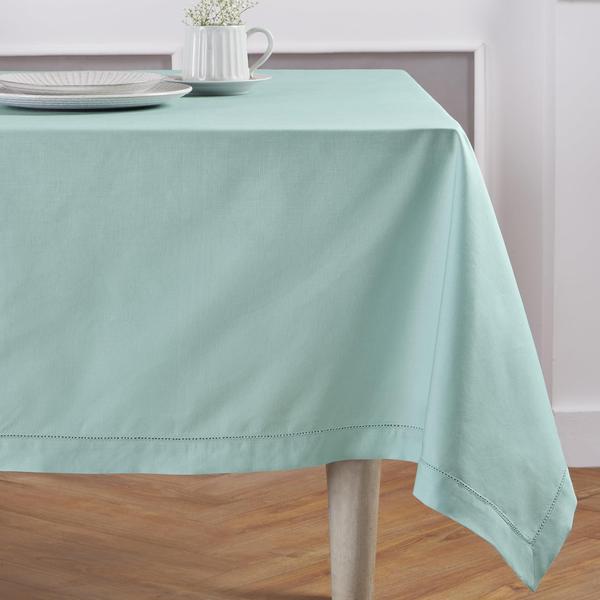Toalha de mesa Solino Home Pastel Turquesa Algodão Linho 120x58c Imagem de Toalha de mesa Solino Home Pastel Turquesa Algodão Linho 120x58c
