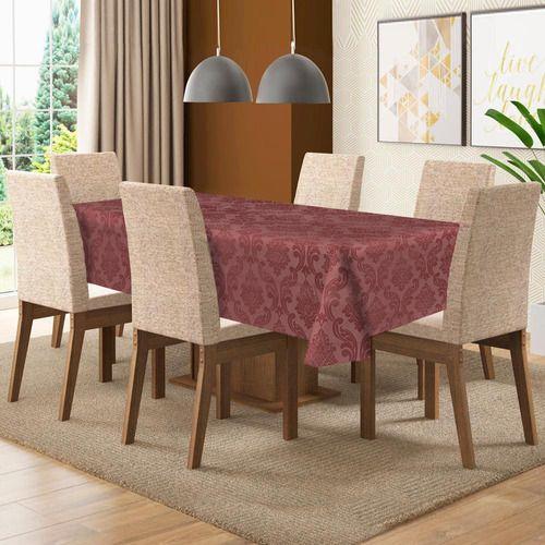 Imagem de Toalha De Mesa Tecido Jacquard Retangular 8 Lugares