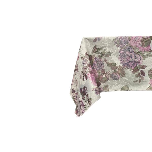 Toalha De Mesa Tecido Jacquard Retangular Florais 1,40 X 2,20 - milleniadecor Imagem de Toalha De Mesa Tecido Jacquard Retangular Florais 1,40 X 2,20