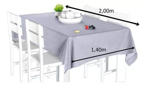 Imagem de Toalha De Mesa Tecido Linho Rustico Para Mesa De Até 6 lugares