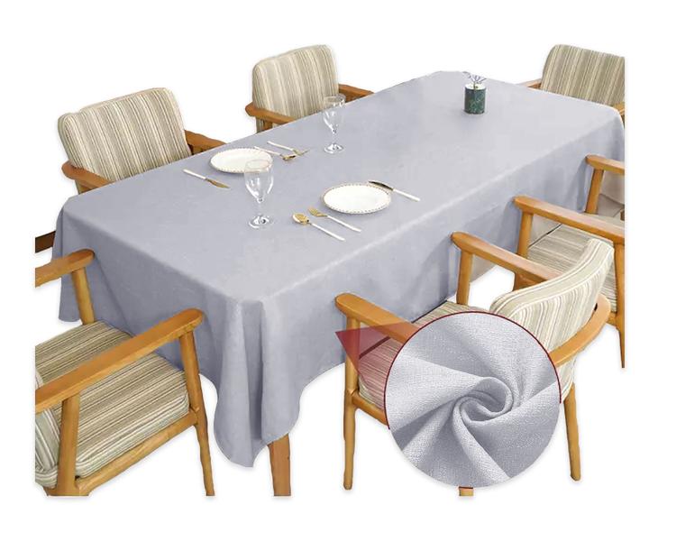 Imagem de Toalha De Mesa Tecido Linho Rustico Para Mesa de até 8 Lugares