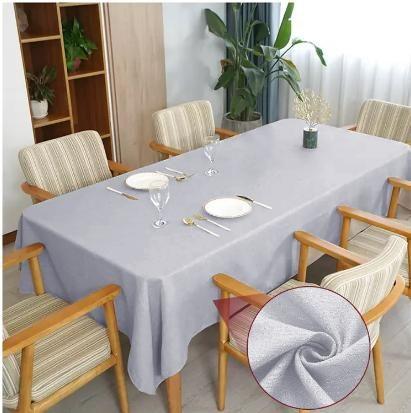 Imagem de Toalha De Mesa Tecido Linho Rustico Para Mesa De Até 8 lugares