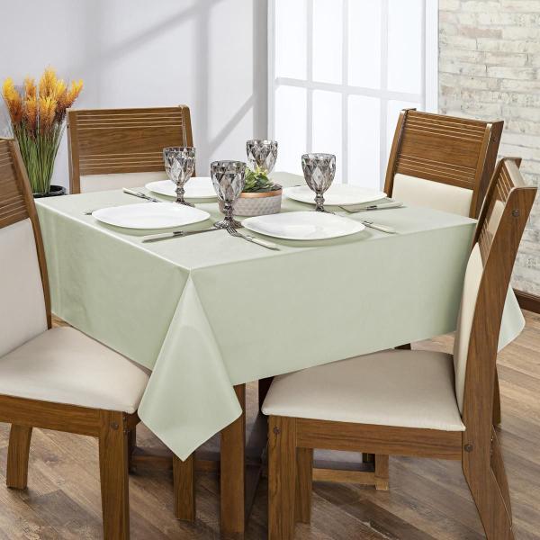 Toalha de Mesa Térmica 4 Lugares 1,40 m x 1,40 m Bege - Eddi Casa Imagem de Toalha de Mesa Térmica 4 Lugares 1,40 m x 1,40 m Bege