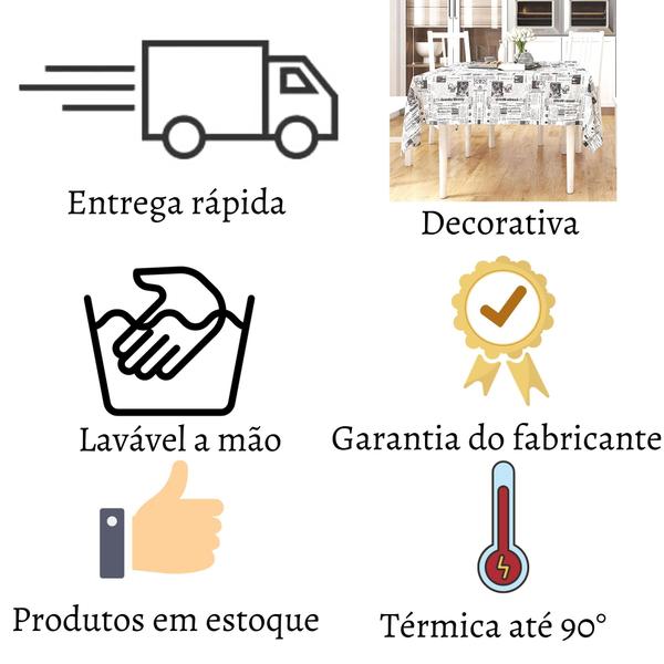 Toalha De Mesa Térmica Impermeável 2,80x1,40 Cores Vibrantes - AmoeShop Imagem de Toalha De Mesa Térmica Impermeável 2,80x1,40 Cores Vibrantes