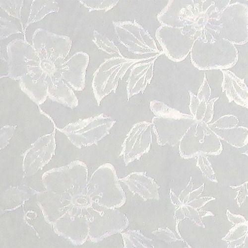 Imagem de toalha de mesa termica plastico impermeavel branco floral perola 1,50 x 1,20