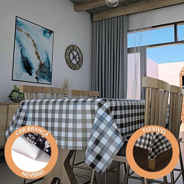 Toalha de Mesa Térmica PVC Impermeável Plástica Limpa Fácil 4 Lugares Cozinha Estampada 140x140 - Relluart Imagem de Toalha de Mesa Térmica PVC Impermeável Plástica Limpa Fácil 4 Lugares Cozinha Estampada 140x140