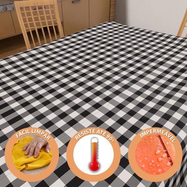 Toalha de Mesa Térmica PVC Impermeável Plástica Limpa Fácil 4 Lugares Cozinha Estampada 140x140 - Relluart Imagem de Toalha de Mesa Térmica PVC Impermeável Plástica Limpa Fácil 4 Lugares Cozinha Estampada 140x140