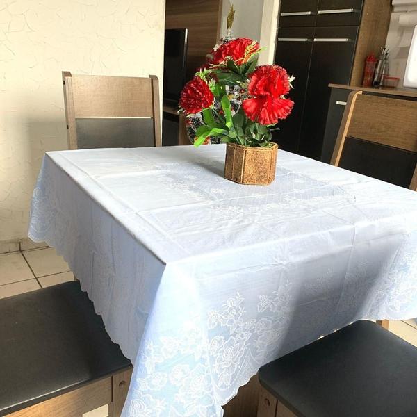 Imagem de Toalha de Mesa Vinil 1,37 x 1,37 Impermeável Plástico Térmico PVC antipingos e antiliquidos