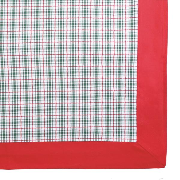 Toalha de Mesa Xadrez, Vermelho, Branco e Verde. - CROMUS Imagem de Toalha de Mesa Xadrez, Vermelho, Branco e Verde.